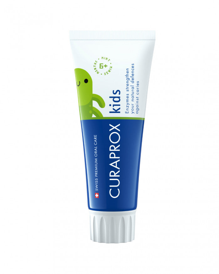 Pasta de dentes Curaprox Kids sabor menta para crianças